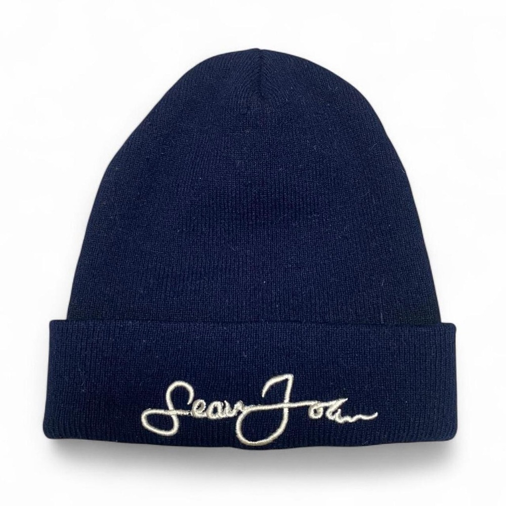 Y2K Sean John p diddy navy beanie